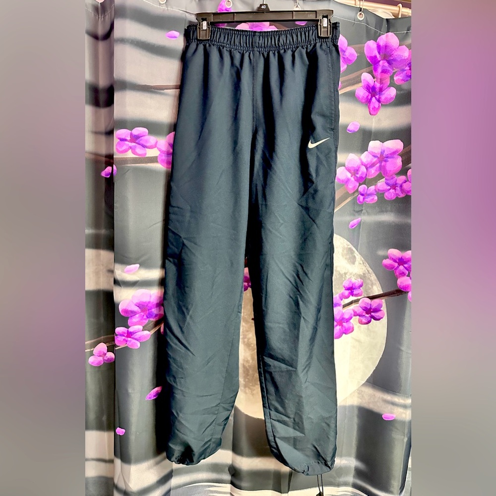 Nike dri-fit navy blue joggers (small)